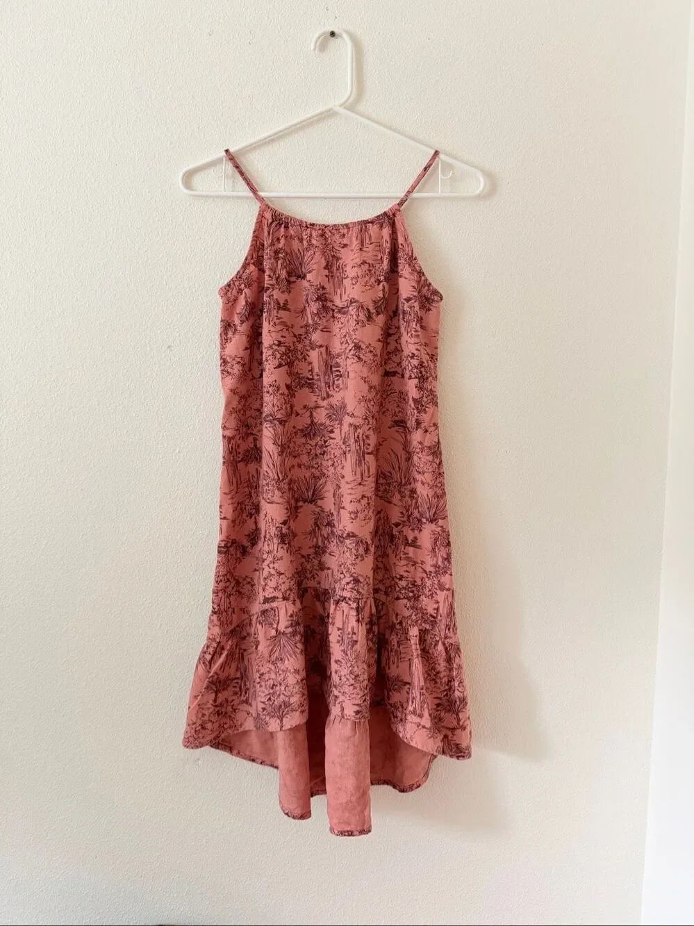 Old Navy Printed Linen-Blend Hi-Lo Dress for Girls size 10-12